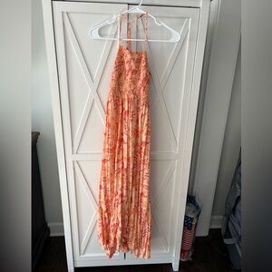 Free People Vibrant Pink and Orange Dress